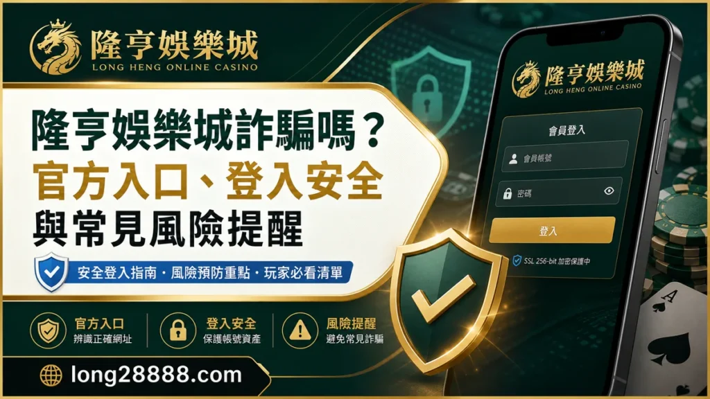 隆亨娛樂城詐騙嗎官方入口登入安全與常見風險提醒封面圖