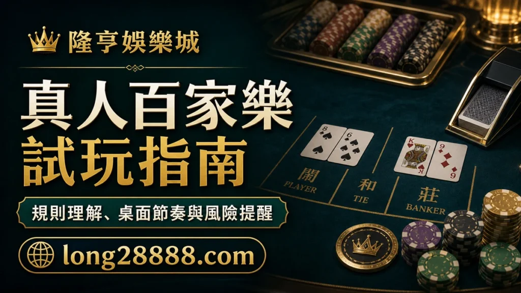 真人百家樂試玩指南:規則理解、桌面節奏與風險提醒 封面圖