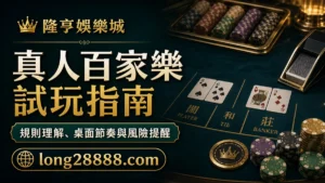真人百家樂試玩指南：規則理解、桌面節奏與風險提醒 封面圖