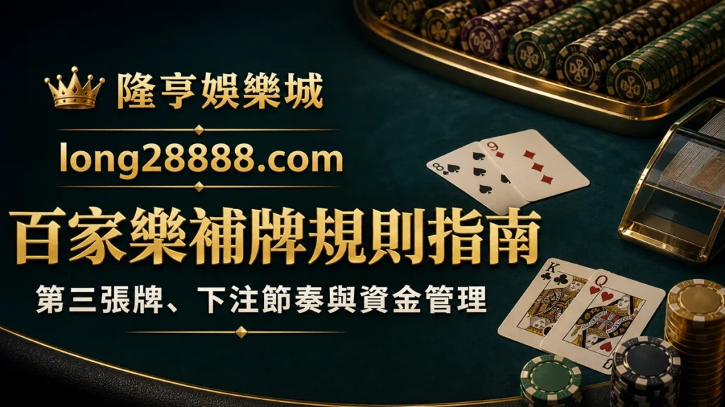 百家樂補牌規則指南:第三張牌條件、下注節奏與資金管理 封面圖
