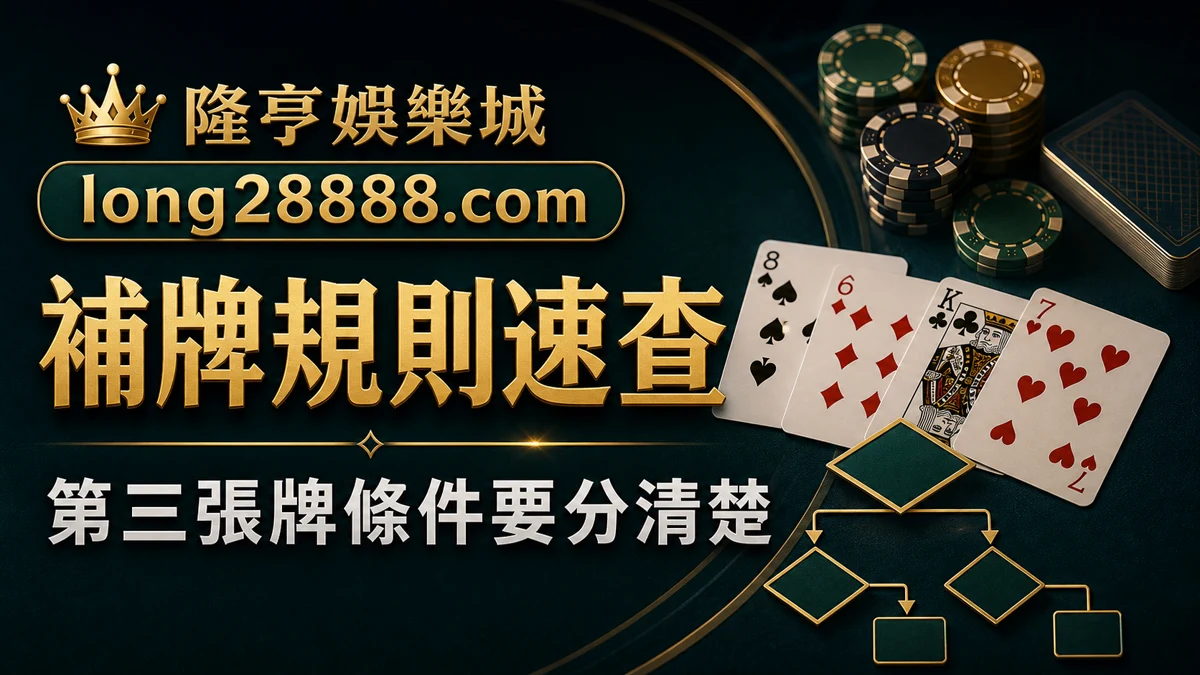 隆亨娛樂城百家樂補牌規則速查圖