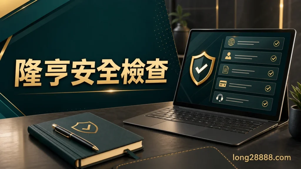隆亨娛樂城安全與合規指南封面，以深綠與金色品牌色呈現平台檢查、條款確認與風險提醒，協助讀者先完成基本核對。
